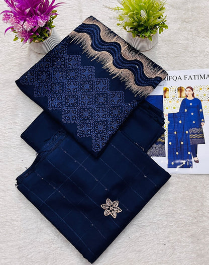 Dhanak Embroidered Winter Suit – 3 Piece