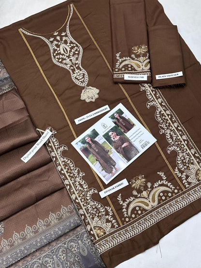 Heavy Embroidered Winter 3 piece suit