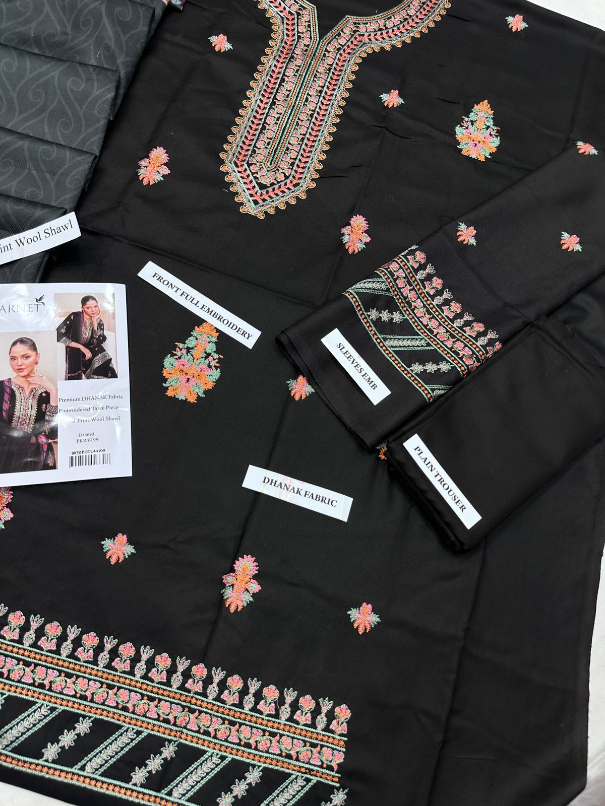 Heavy Embroidered Dhanak Winter suit