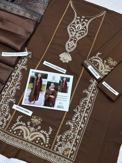 Heavy Embroidered Winter 3 piece suit