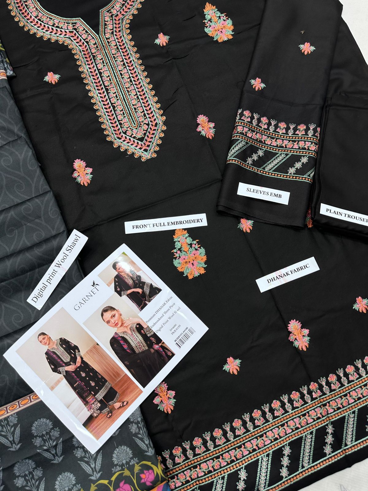 Heavy Embroidered Dhanak Winter suit